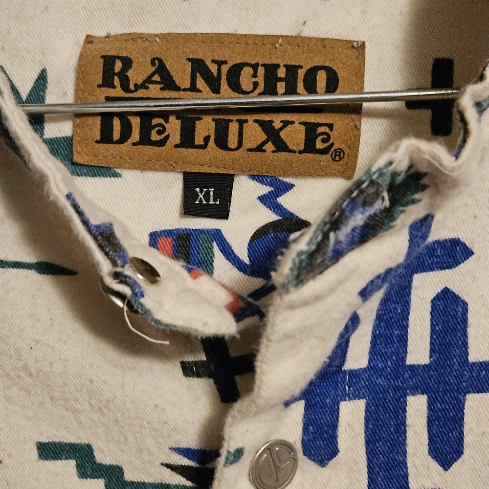Rancho Deluxe Cream/Rust/Blue Aztec Southwestern … - image 3